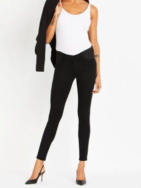 J Brand Mama J Skinny Maternity Jeans in Seriously Black Size 27